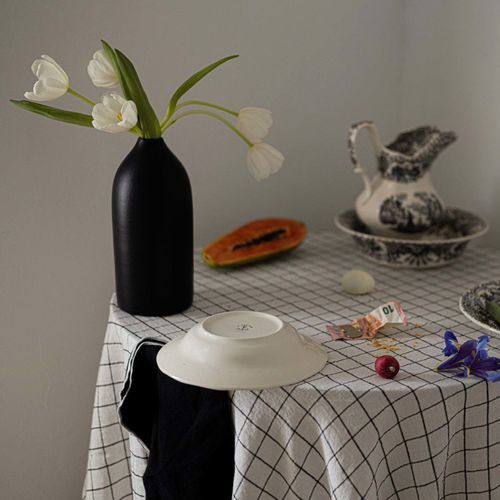 Nappe en lin - CHECKERED - dELENZO LINEN FROM EUROPE S.L - pour hôtel / pour restaurant