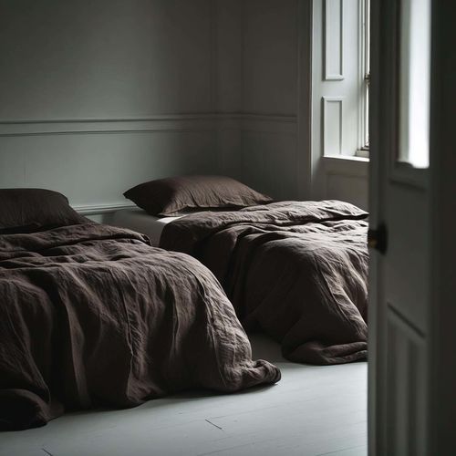 Parure de lit en lin - COFFE QUARTZ - dELENZO LINEN FROM EUROPE S.L