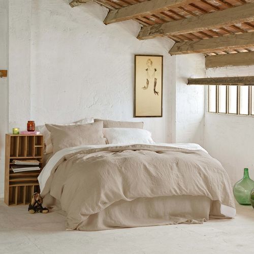 Housse de couette en lin - WHITE &amp; NATURAL - dELENZO LINEN FROM EUROPE S.L - uni