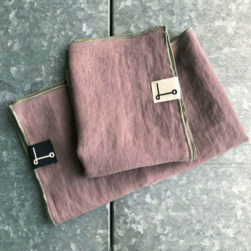 Taie d'oreiller en lin - AUBERGINE - dELENZO LINEN FROM EUROPE S.L