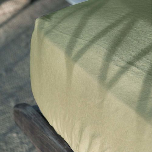 Drap en lin - OLIVE GREEN FITTED - dELENZO LINEN FROM EUROPE S.L - lavable