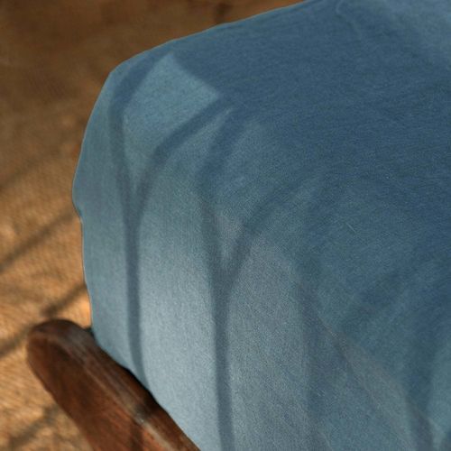 Drap en lin - LEAD BLUE FITTED - dELENZO LINEN FROM EUROPE S.L - respirant / lavable
