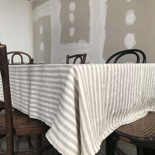 Serviette de table en lin - MILOS - dELENZO LINEN FROM EUROPE S.L - à rayures / lavable