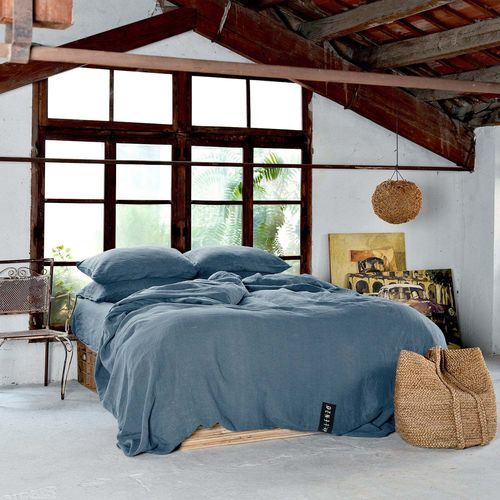 Parure de lit en lin - BLUE COMPLETE SET - dELENZO LINEN FROM EUROPE S.L
