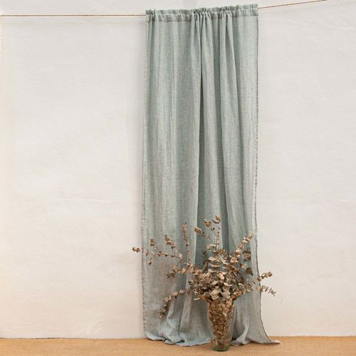 Rideau à plis - GREEN - dELENZO LINEN FROM EUROPE S.L - uni / en lin