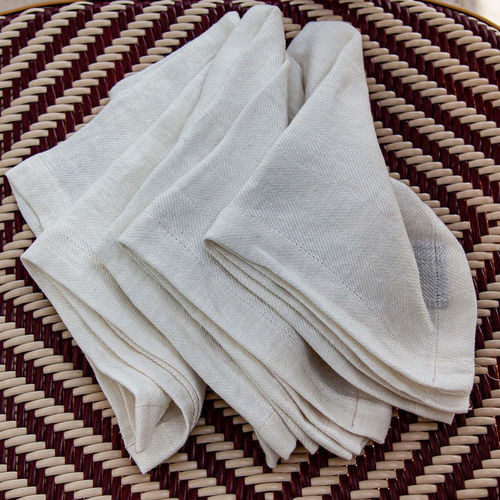 Serviette de table en lin - ESPIGA  - dELENZO LINEN FROM EUROPE S.L - à motif chevrons / à usage domestique / tissage