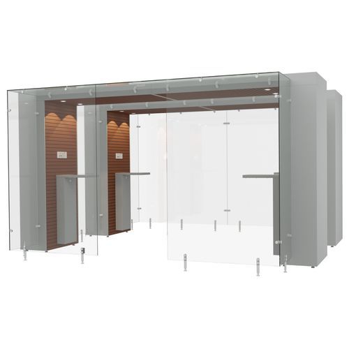 Abri fumeurs d'intérieur - SMOKE SOLUTION 2SP AREA 4 M - Longhi Air - avec filtre HEPA / semi-ouvert