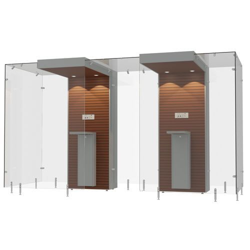 Abri fumeurs d'intérieur - SMOKE SOLUTION 2SP160 - Longhi Air - avec filtre HEPA / autonome / ouvert