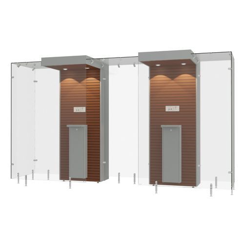 Abri fumeurs d'intérieur - SMOKE SOLUTION 2SP110 - Longhi Air - avec filtre HEPA / ouvert / semi-ouvert