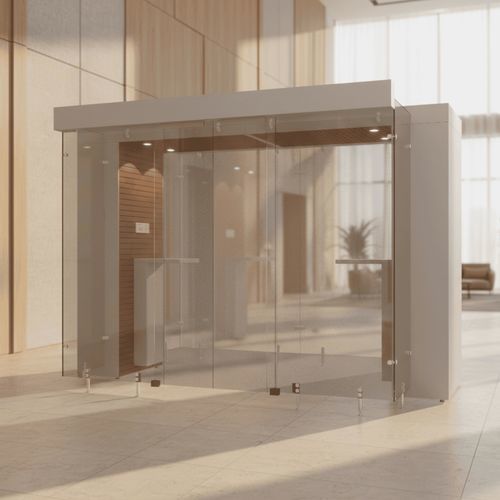 Abri fumeurs d'intérieur - SMOKE SOLUTION SP AREA 3.2 M - Longhi Air - avec filtre HEPA / semi-ouvert