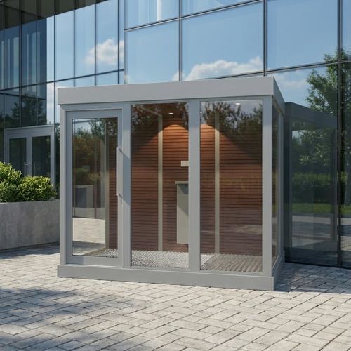 Abri fumeurs d'extérieur - SMOKE SOLUTION SQ280 - Longhi Air - avec filtre HEPA / avec éclairage intégré / en bois