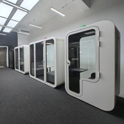 Bureau POD acoustique - P FAMILY - Dancoo Acoustic Pods Manufacturing Co.,Ltd. - réglable / ergonomique / avec système de visioconférence
