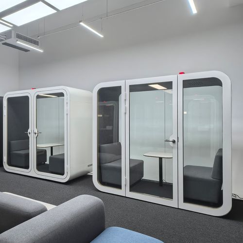 Bureau POD acoustique - S FAMILY - Dancoo Acoustic Pods Manufacturing Co.,Ltd. - réglable / ergonomique / avec système de visioconférence