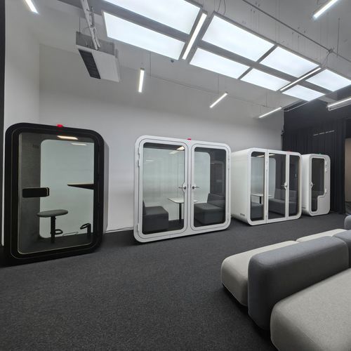Bureau POD acoustique - F - Dancoo Acoustic Pods Manufacturing Co.,Ltd. - réglable / ergonomique / avec système de visioconférence