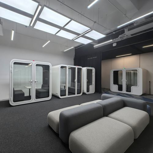 Bureau POD acoustique - 2F2 - Dancoo Acoustic Pods Manufacturing Co.,Ltd. - réglable / ergonomique / avec système de visioconférence