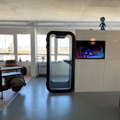 Cabine téléphonique pour bureau - F - Dancoo Acoustic Pods Manufacturing Co.,Ltd. - pour open-space / en contreplaqué / en bouleau