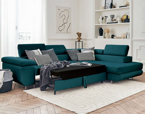 Canapé d'angle - PABLO : 1093BC - Best Mobilier - lit / contemporain / en velours