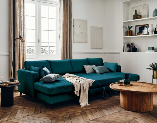 Canapé modulable - ANNA: 1231BC - Best Mobilier - contemporain / en velours / avec accoudoirs