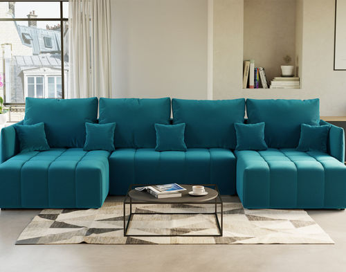 Canapé lit - PETRA : 1260BC - Best Mobilier - en arc de cercle / contemporain / en velours