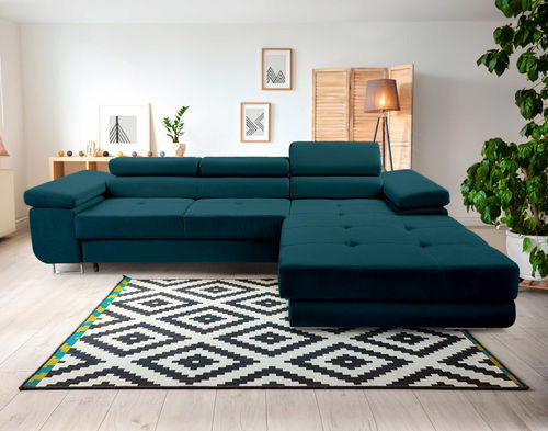 Canapé d'angle - PABLO : 1417BC - Best Mobilier - lit / contemporain / en velours