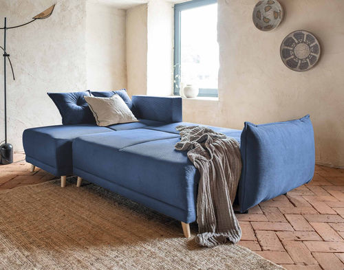 Canapé d'angle - LENA : 1505B - Best Mobilier - lit / contemporain / en velours
