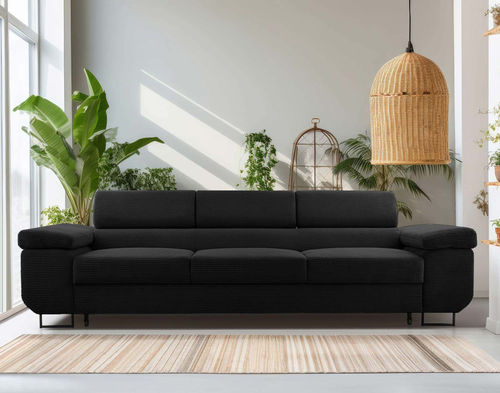 Canapé contemporain - PABLO : 1518N - Best Mobilier - en velours / avec accoudoirs / à dossier rabattable