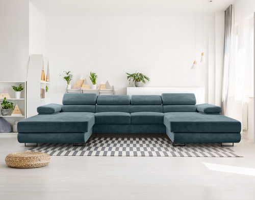 Canapé d'angle - PABLO : 1521B - Best Mobilier - lit / contemporain / en velours