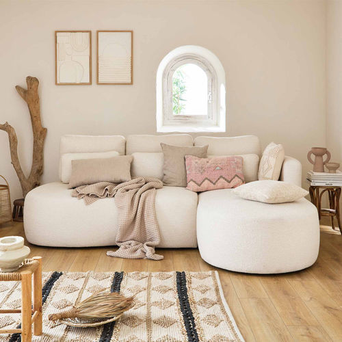 Canapé d'angle - MAHINA : 1551BEI - Best Mobilier - lit / contemporain / en tissu