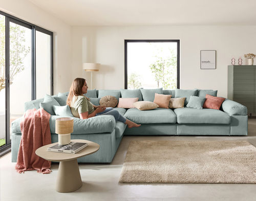 Canapé d'angle - ASPEN : 1868B - Best Mobilier - contemporain / en velours / avec accoudoirs