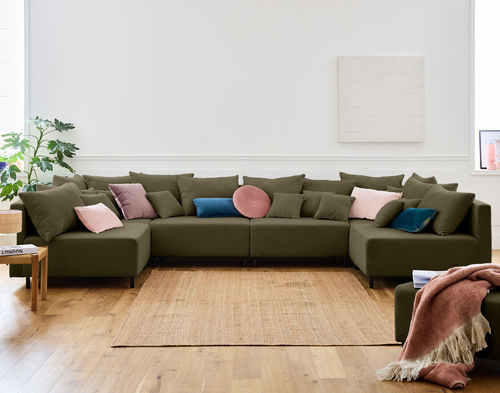 Canapé modulable - EDINBURG: 1873V - Best Mobilier - contemporain / en velours / à coussins