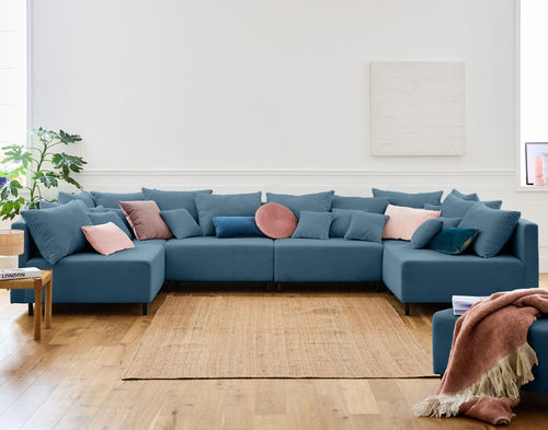 Canapé modulable - EDINBURG: 1873B - Best Mobilier - contemporain / en velours / à coussins