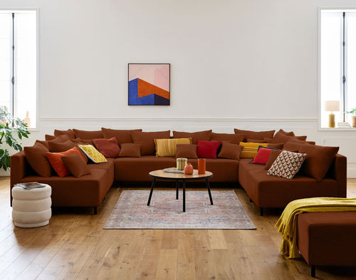 Canapé modulable - EDINBURG: 1874TER - Best Mobilier - contemporain / en velours / à coussins