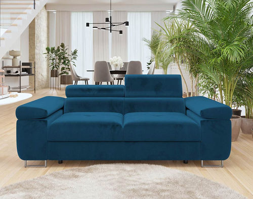 Canapé contemporain - PABLO : 2101B - Best Mobilier - en velours / avec accoudoirs / à dossier rabattable