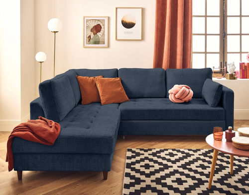 Canapé d'angle - ANNA : 2590B - Best Mobilier - lit / contemporain / en velours
