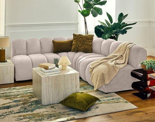 Canapé modulable - DEBBIE: 2952BEI - Best Mobilier - contemporain / en tissu / sans accoudoirs