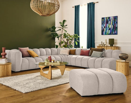 Canapé modulable - DEBBIE: 2955BEI - Best Mobilier - contemporain / en tissu / avec accoudoirs