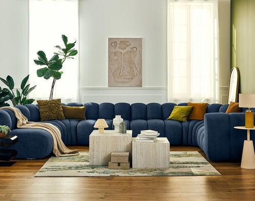 Canapé modulable - DEBBIE: 2958B - Best Mobilier - contemporain / en tissu / avec accoudoirs