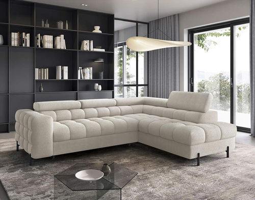 Canapé d'angle - ELISA: 2976BEI - Best Mobilier - lit / contemporain / en tissu