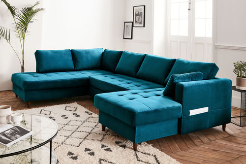 Canapé d'angle - ANNA: 825BC - Best Mobilier - lit / contemporain / en velours
