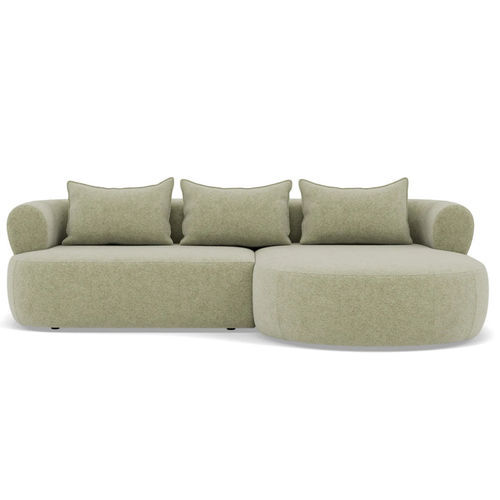 Canapé d'angle - ANGELA - Best Mobilier - en velours / en mousse de polyuréthane / beige