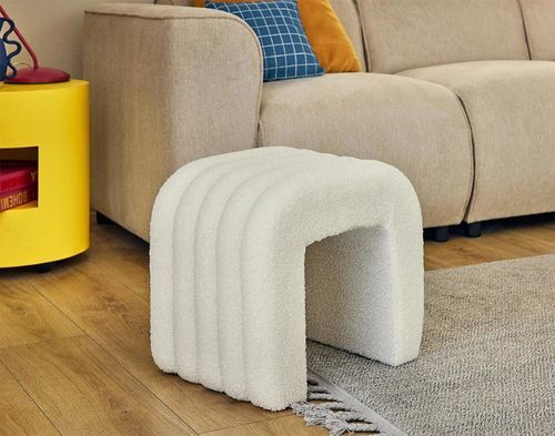 Ottoman design scandinave - KENTA - Best Mobilier - en tissu / en contreplaqué / en fibre de polyester