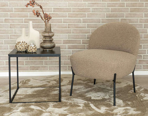 Fauteuil rétro - RENATO - Best Mobilier - en tissu / en contreplaqué / avec piètement en acier