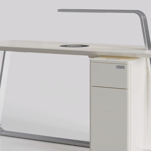 Table de manucure avec aspirateur - V2  - MS TECHNOLOGY - avec éclairage intégré / avec rangement intégré