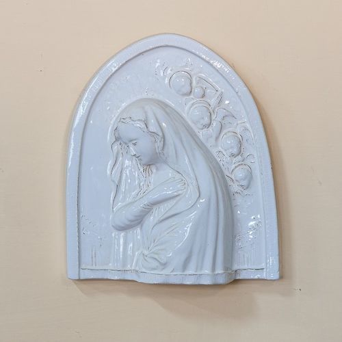 Sculpture en céramique émaillée - Madonna  - cestenoli srl - fait main / Fabriquée en Italie / murale
