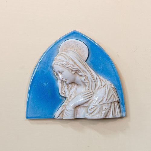 Sculpture en céramique émaillée - Madonna Piccola - cestenoli srl - fait main / Fabriquée en Italie / murale
