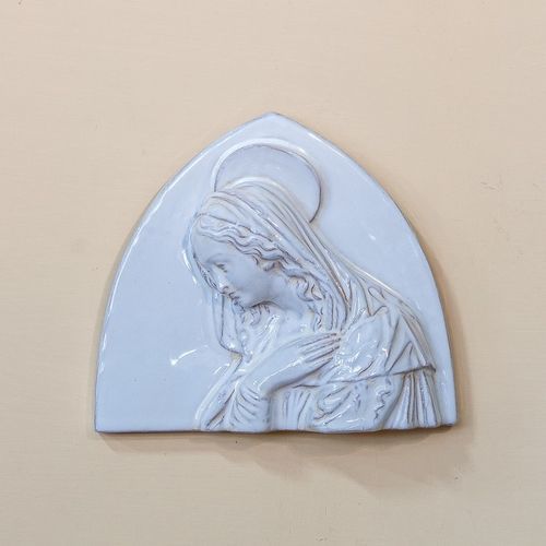 Sculpture en céramique émaillée - Madonna Piccola - cestenoli srl - fait main / Fabriquée en Italie / murale