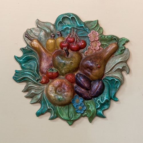 Sculpture en céramique - Frutta  - cestenoli srl - fait main / Fabriquée en Italie / murale