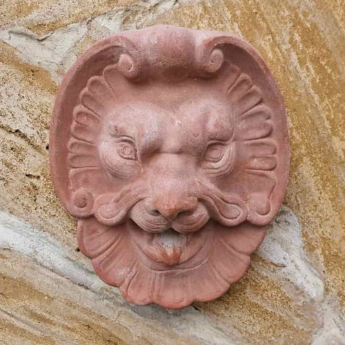 Sculpture en terracotta - Maschera Leone - cestenoli srl - d'extérieur / fait main / murale