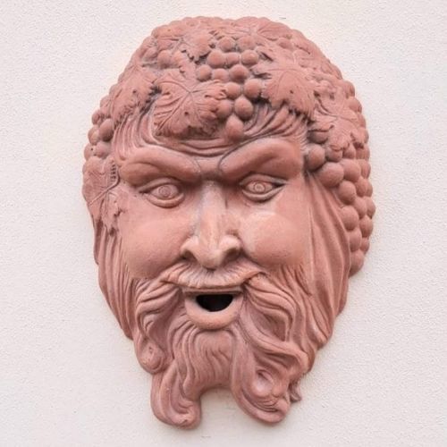 Sculpture en terracotta - Maschera Bacco - cestenoli srl - d'extérieur / fait main / Fabriquée en Italie