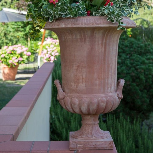Pot de fleur en terracotta - Calice con Manici - cestenoli srl - à poser / rond / résidentiel